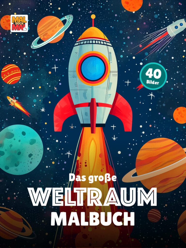 Cover Weltraum Malbuch